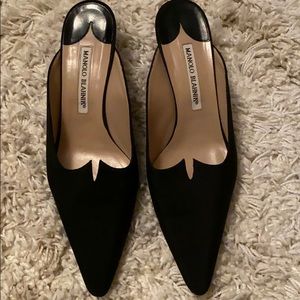 Manolo Blahnik | 0.5 Pointy Mule Heels VERO CUOIO